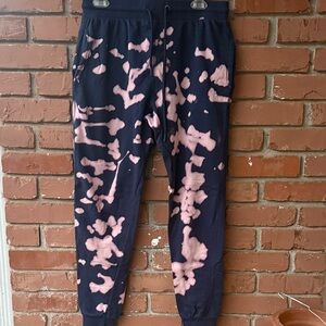 Tie-Dye Jogger Pants - Pink and Blue